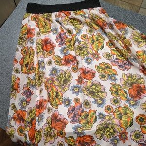 Floral Lularoe Lola Skirt